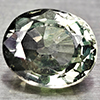 0.66 Ct. Oval Natural Green Songea Sapphire Tanzania