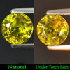 Multi - Color Titanium Sphene Red Spark 1.55 Ct VVS Round Size 7 Mm. Natural Gem