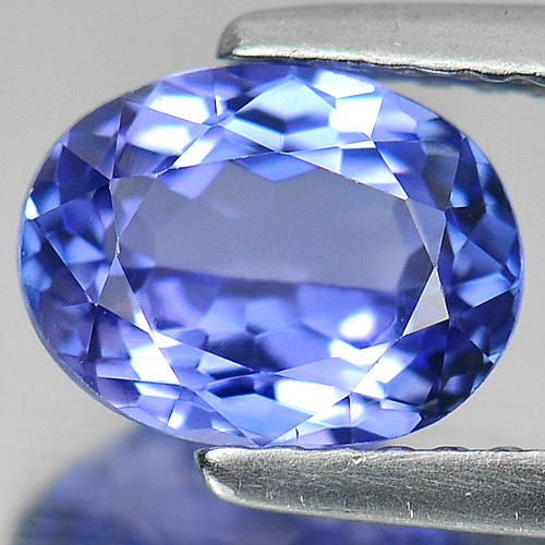 Certified Violetish Blue Tanzanite 1.38 Ct Clean Oval 7.86 x 5.99 Mm Natural Gem