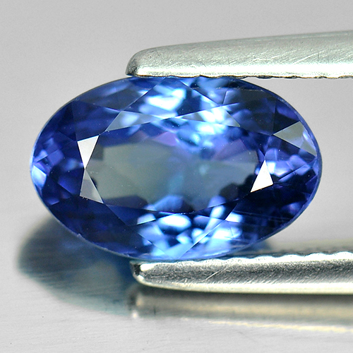 Certified Blue Tanzanite 2.20 Ct. Clean Oval Shape 6.05 x 9.44 Mm. Natural Gem