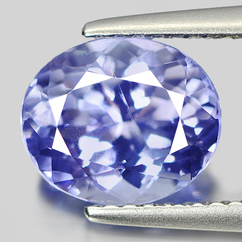 Certified Violet Blue Tanzanite 2.50 Ct. VVS Oval 7.46 x 8.91 Mm. Natural Gem