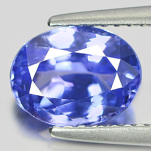 Certified Bluish Violet Tanzanite 2.03 Ct. VVS Oval 6.60 x 8.62 Mm. Natural Gem