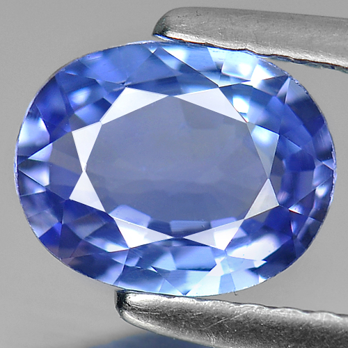 Certified Violetish Blue Tanzanite 1.14 Ct Clean Oval 7.73 x 6.23 Mm Natural Gem