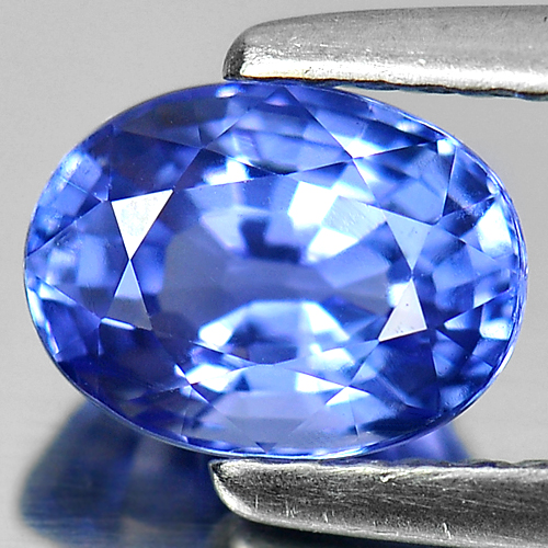 Certified Violetish Blue Tanzanite 1.17 Ct Clean Oval 6.92 x 5.19 Mm Natural Gem