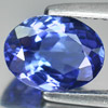 Certified Violetish Blue Tanzanite 1.59 Ct Clean Oval 8.45 x 6.43 Mm Natural Gem