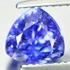 Certified Violetish Blue Tanzanite 1.85 Ct. VVS Trilliant 7.14 x 6.86 Mm Natural
