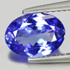 Certified Violetish Blue Tanzanite 1.68 Ct. VVS Oval 9.22 x 6.76 Mm. Natural Gem