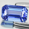 Certified Violetish Blue Tanzanite 1.19 Ct. Clean Octagon 7.32 x 4.50 Mm Natural