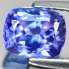 Certified Violetish Blue Tanzanite 2.48 Ct. Clean Cushion 6.63 x 8.17 Mm Natural