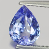 Certified Violetish Blue Tanzanite 1.23 Ct Clean Pear 8.07 x 6.28 Mm Natural Gem