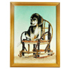 1700.00 Ct. Alluring Baguette Inlaid Gems Artwork Of Dog Seat