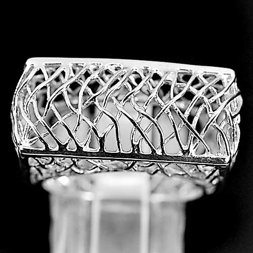 925 Sterling Silver Ring Jewelry 4.20 Grams Beautiful New Pattern Design Size 7