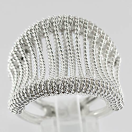 15.30 G. Beauteous 70 Sterling Silver Jewelry Ring Size 9.5