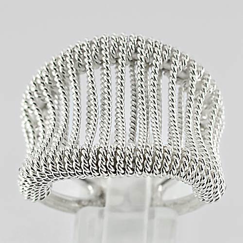 15.28 G. Beauteous 70 Sterling Silver Jewelry Ring Size 8.5