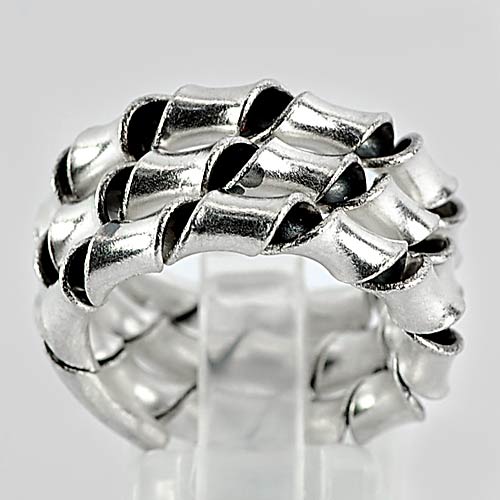 925 Sterling Silver Jewelry 9.70 G Ring Size 7 Ring Jewelry Size 25 x 18 x 11 Mm