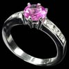 Pink Cubic Zirconia Sterling Silver Ring Size 7.5
