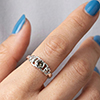 0.97 ct. Beautiful Clean Natural Green SAPPHIRE Silver Ring Sz 9