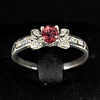 1.83 g. Beautiful Red Pink RHODOLITE GARNET Silver Ring