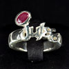 8.68 G. Natural Purplish Red RUBY Sterling Silver Ring Sz 6.5