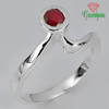 3.20 G. Natural RED RUBY Sterling Silver Ring Sz 8