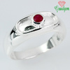 4.70 G. Captivating Red Ruby Sterling Silver Ring Sz 9