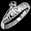3.13 G. Natural Red Ruby Sterling Silver Ring Sz 7