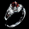 3.49 G. Natural Rhodolite Garnet Sterling Silver Ring 6