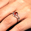 1.57 G. Natural Red Spinel Silver Ring Jewelry Sz 5.5
