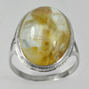 Quartz Real 925 Jewelry Sterling Silver 5.72 G. Ring Size 9 Natural Gemstone