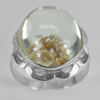 6.81 G. Natural Gemstone Quartz Real 925 Sterling Silver Jewelry Ring Size 9