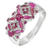 4.42 G. Natural Gemstones Purplish Pink Ruby Real 925 Sterling Silver Ring Size9