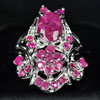 Vivacious Purplish Pink Ruby 925 Silver Jewelry Ring