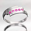 1.55 G. Natural Purplish Red Ruby Silver Jewelry Ring