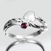 2.02G. Natural Purplish Red Ruby Silver Jewelry Ring