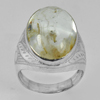 8.17 G. Natural Gemstone Quartz Real 925 Sterling Silver Jewelry Ring Size 9