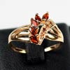 Nice Rhodolite Garnet Silver Rose Gold Plated Ring Sz 8