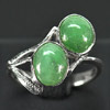 2.78 G. Vivacious Natural Green Jade Sterling Silver Ring Size 6 2.78 G. Vivacious Natural Green Jade Sterling Silver Ring Size 6