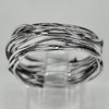 1 Pc./ $ 9.29 Wholesale Charming Natural 925 Sterling Silver Jewelry Ring Size 9