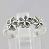 2.92 G. Delightful Real 925 Sterling Silver Jewelry Ring Size 7.5 Design Flower