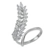2.83 G. Marquise Shape White CZ Real 925 Sterling Silver Jewelry Ring Size 6