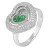 5.39 G. Real 925 Sterling Silver Design Heart Ring Size 8 with CZ Wonderful