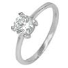 Beautiful Jewelry 1.60 G. Real 925 Sterling Silver Ring Size 8 with CZ White