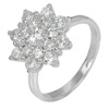 4.00 G. Round CZ White Real 925 Sterling Silver Ring Size 7 Lovely