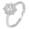 2.04 G. Attractive Round CZ White Real 925 Sterling Silver Jewelry Ring Size 7