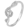 1.65 G. Fashion Lovely Music Note Ring Size 8 Real 925 Sterling Silver Jewelry
