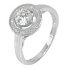 3.13 G. CZ White Round Real 925 Sterling Silver Fine Jewelry Ring Size 7