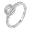 3.07 G. Alluring CZ White Round Real 925 Sterling Silver Jewelry Ring Size 6.5