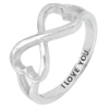 2.07 G. Real 925 Sterling Silver Infinity Ring US Size 6 Engraving I love you 2.07 G. Real 925 Sterling Silver Infinity Ring US Size 6 Engraving I love you