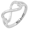 925 Sterling Silver Ring Jewelry Infinity Design Engraving I love you US Size 7 925 Sterling Silver Ring Jewelry Infinity Design Engraving I love you US Size 7