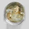 925 Sterling Silver Ring Size 10 Oval Cabochon Natural Gemstone Quartz 10.92 G.